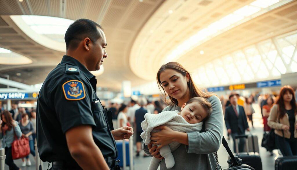 airport security for parents