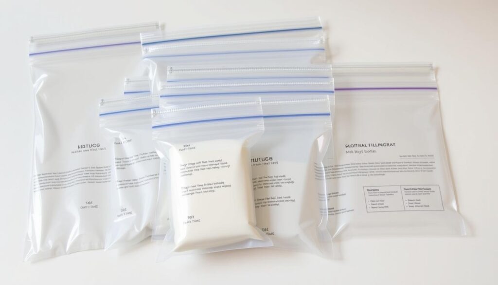 resealable bags for bottle organization