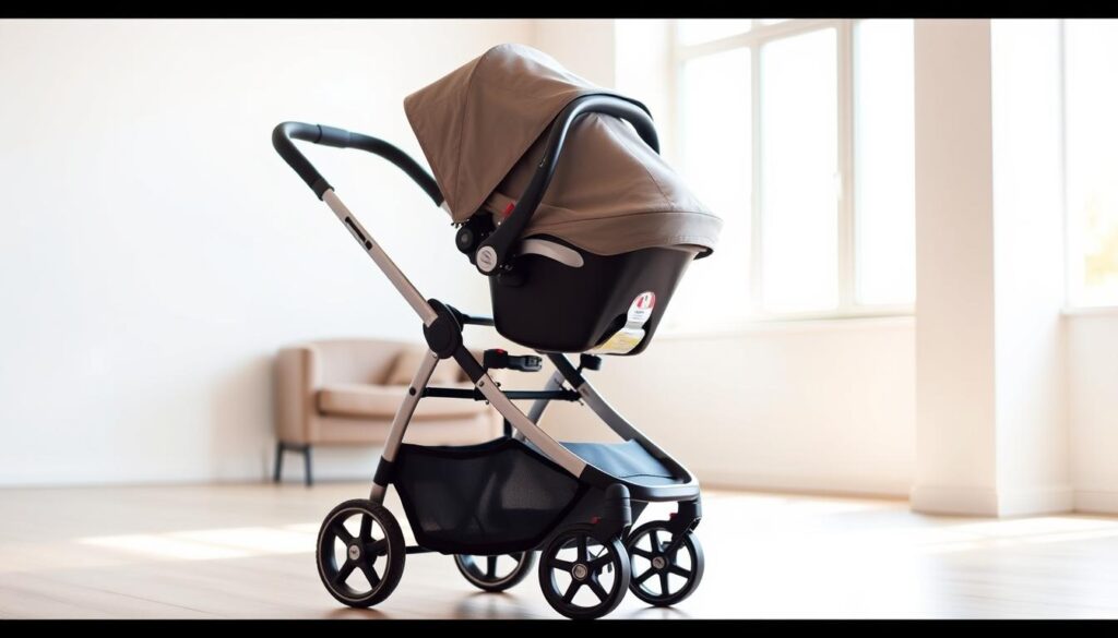 travel stroller and infant car seat for families