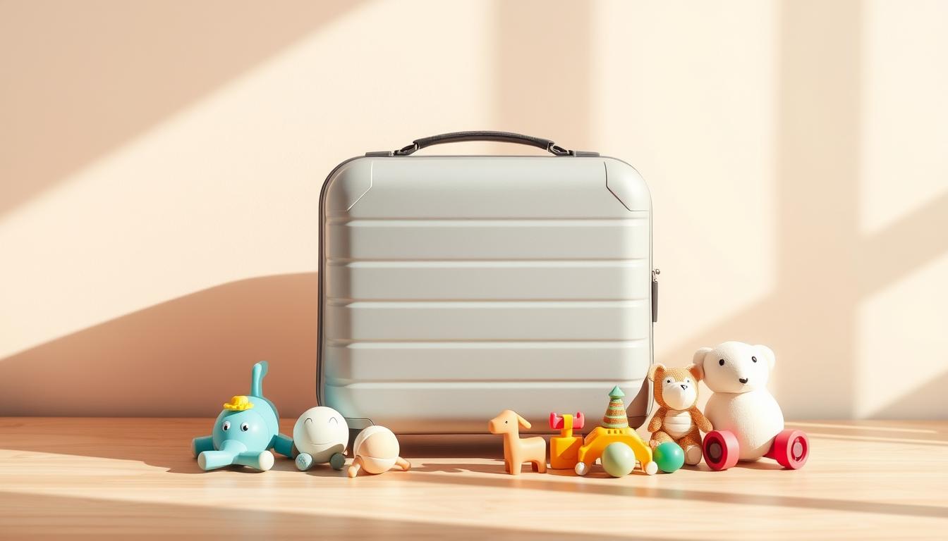 light toys for single mom's carry-on luggage
