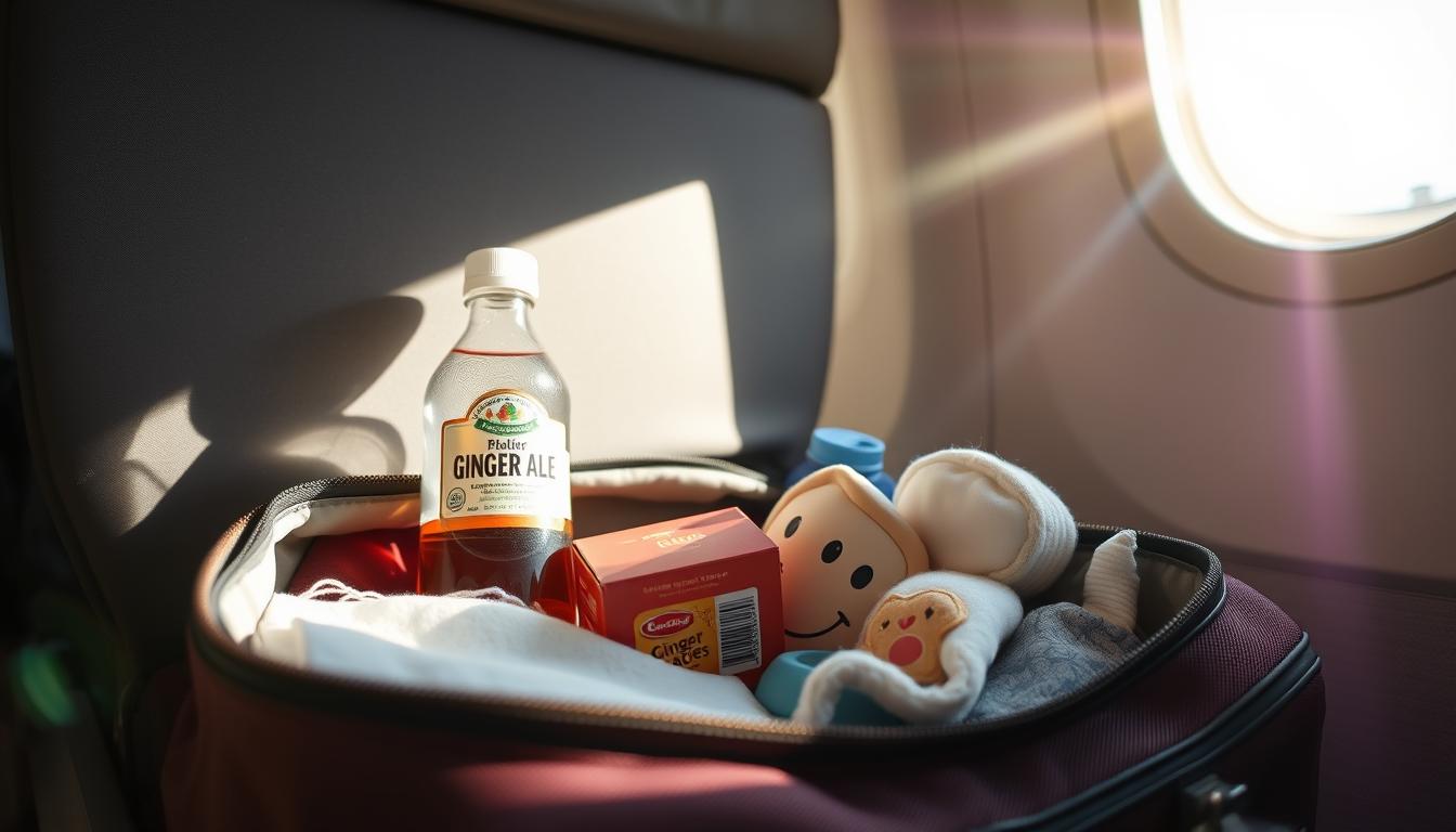 prevent baby nausea with carry-on luggage