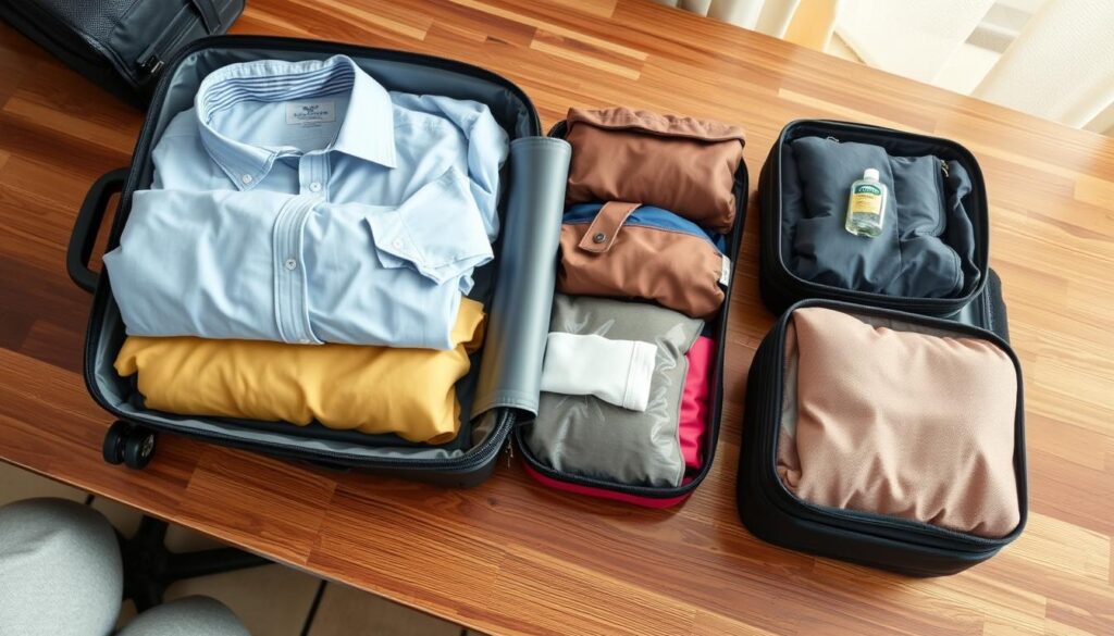 use of packing cubes for travel efficiency