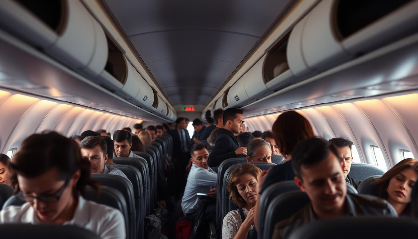 Etiqueta no avião