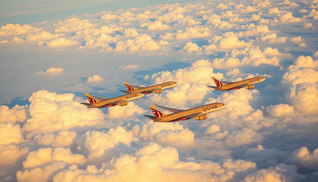 Qatar Airways frota moderna Qatar Airways frota moderna