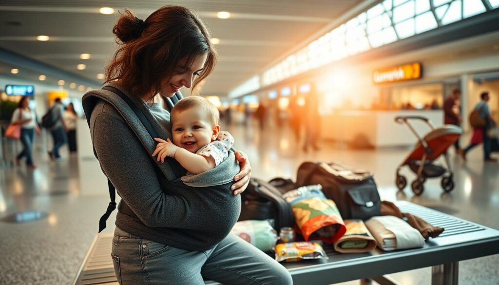 voar com bebês em longas distâncias