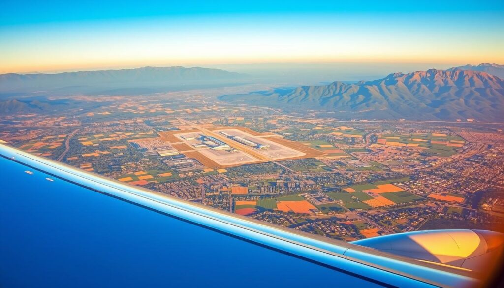 vistas aéreas durante viagens