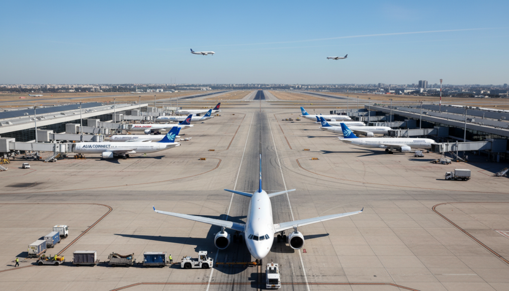 Hubs de aviação e tráfego aéreo global