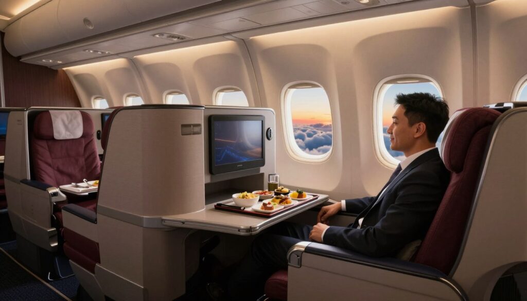 conforto a bordo em cabines premium
